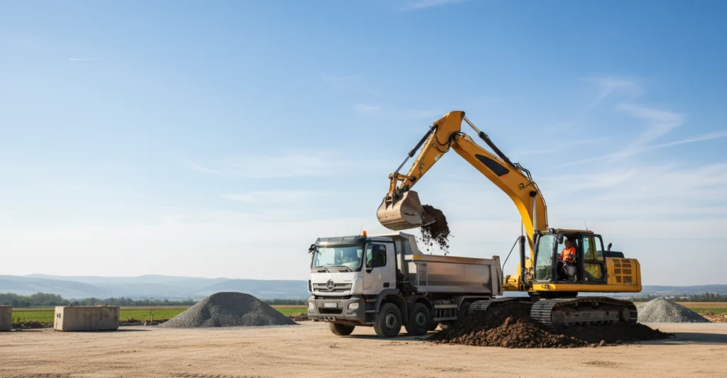 Доставка сыпучих грузов и&nbsp;услуги самосвала 